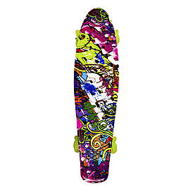 Скейт "Пенні борд" Bambi із квадратними PU колесами зі світлом, 56 см