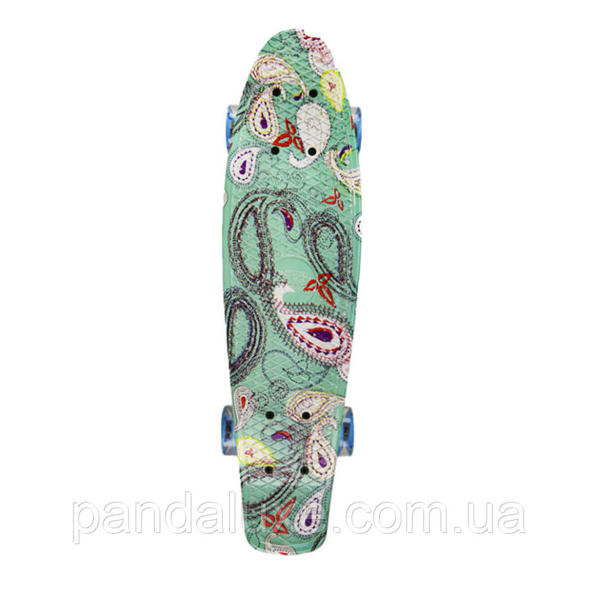 Скейт красивий Пенні борд Bambi колеса PU зі світлом, 56 см, фото 1