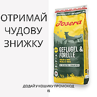 Josera (Йозера) Geflugel & Forelle сухой корм для взрослых собак с форелью, 15 кг