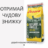 Josera (Йозера) Geflugel & Forelle сухий корм для дорослих собак із фореллю, 12.5 кг