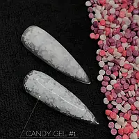 Гель Candy gel Crooz для дизайна 01, цвет молочно-белый, 5ml