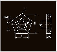 Пластина твердосплавная сменная (PNUM) 10114-110408 вк8