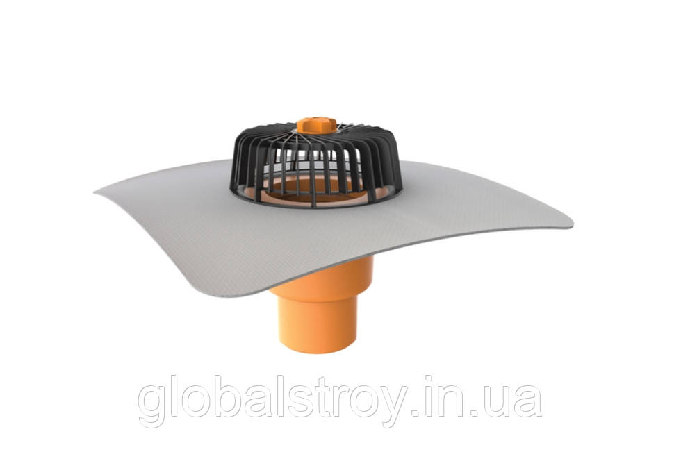 Воронка вертикальна покрівельна ПВХ фланцем Topwet TW110 pvc S DN100, фото 1