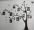 Інтер'єрня вінілова наклейка Дерево з рамками (родове дерево сім'ї для фотографій) глянсове 1664х1300 мм, фото 8