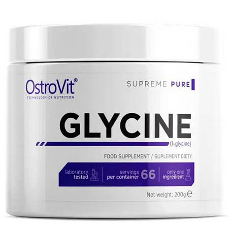 Амінокислота L-гліцин OstroVit Glycine Pure 200 грам Польща, фото 2