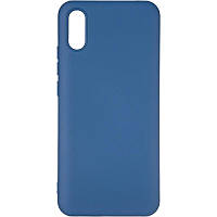 Чехол Silicone case Full для Xiaomi Note 11 11S с закрытым низом микрофиброй силикон черный Синий