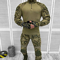 Тактический костюм пиксель Tef с наколенниками и налокотниками рип стоп (S - XXXL) Форма для всу боевая