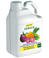 Удобрение Дюнгер для овощных, плодово-ягодных культур и цветов NPK(S) 6:6:3(4) водорастворимый концентрат 5 л.