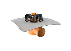 Лійка покрівельна ПВХ горизонтальна з фартухом TOPWET TW 110 pvc V DN100