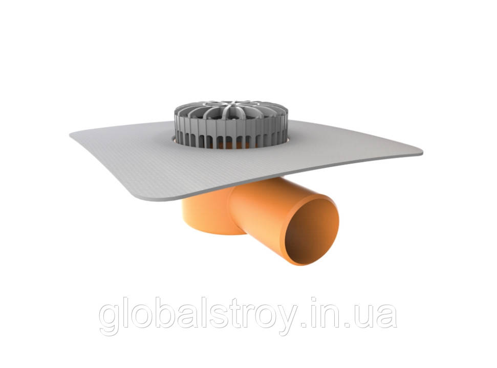Лійка терасна ПВХ горизонтальна Topwet TWT 75 pvc V DN70