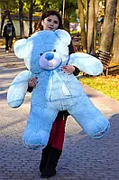 Большой плюшевый мишка голубой "Ветли" 130 см, Большой Плюшевый Медведь, Большая Мягкая игрушка 1.3 м