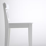INGOLF Барний стілець зі спинкою, білий,74 см 001.217.66, фото 5