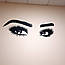 Вінілова наклейка на стіну Виразний погляд (люди очі брови для салону краси) матова 1250х450 мм, фото 4