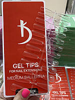 Гелевые типсы для наращивания Kodi Medium ballerina (упаковка 10 пластин)