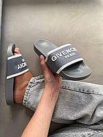Женские шлепанцы Givenchy grey (серые с белым) стильные красивые комфортные шлепки 9027 40 house