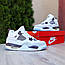 Чоловічі кросівки Nike Air Jordan 4 (білі з коричневим) модні повсякденні кроси 10986 Найк vkross, фото 6