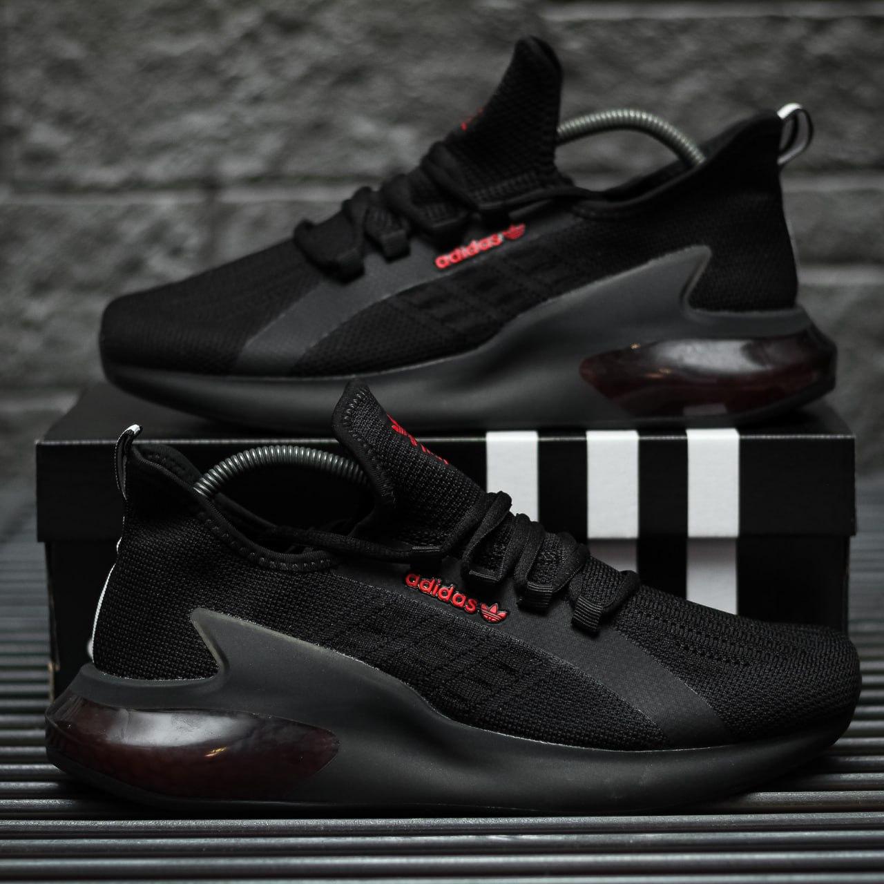 Чоловічі кросівки Adidas ZX (чорні) зручні спортивні повсякденні кроси 2336 top, фото 1