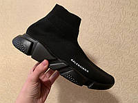 Женские кроссовки-носки Balenciaga (чёрные) мягкие тонкие повседневные стильные кроссы К11327 тренд