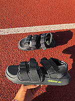 Мужские сандалии Adidas Sandals Grey/Green (серые с зеленым) повседневные босоножки adi-0206 для парня 42