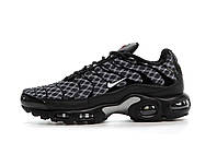 Мужские кроссовки Nike Air Max TN Plus (чёрные с белым) спортивные кроссы для бега и тренировок К14275 cross