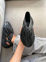 Женские сандалии Ad Yeezy Foam Runner Black (черные) модные красивые повседневные босоножки 9024 для девушек