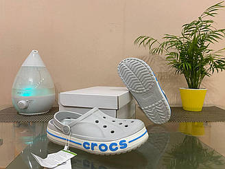 Жіночі шльопанці Crocs (сині з червоним) зручні повсякденні закриті шльопанці-кроси О50024 vkross