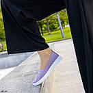 Шкіряні жіночі літні мокасини бузкового кольору перфорація  36 р-р, фото 9