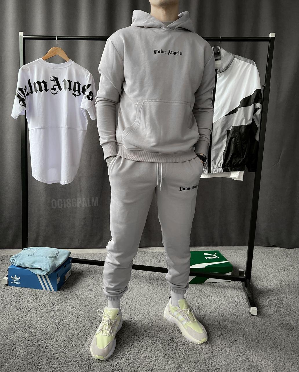 Чоловічий костюм штани та худі Palm Angel (сірий) ос186palm молодіжний спортивний весняний комплект для хлопців top, фото 1