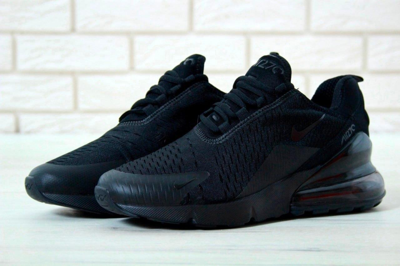 Чоловічі літні кросівки Nike Air Max 270 (чорні) спортивні тонкі повітропроникні кроси К11487 top, фото 1