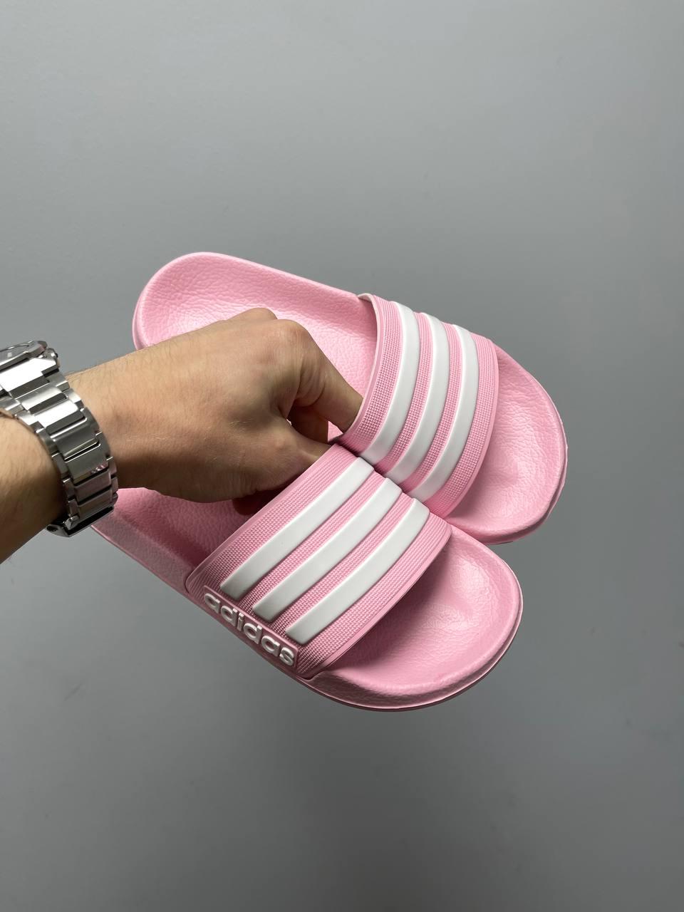 Adidas slide pink sales