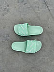 Жіночі шльопанці Balenciaga Slides Small Logo Mint Green (м'ятні) модні красиві відкриті шльопанці L0441 top, фото 4
