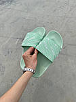 Жіночі шльопанці Balenciaga Slides Small Logo Mint Green (м'ятні) модні красиві відкриті шльопанці L0441 top, фото 6