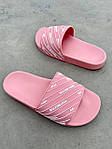 Жіночі стильні шльопанці Balenciaga Slides Small Logo 'Pink' (рожеві) модне літнє взуття 0437 Баленсіага топ, фото 6