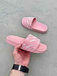 Жіночі стильні шльопанці Balenciaga Slides Small Logo 'Pink' (рожеві) модне літнє взуття 0437 Баленсіага топ, фото 8
