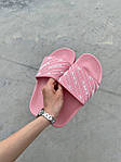 Жіночі стильні шльопанці Balenciaga Slides Small Logo 'Pink' (рожеві) модне літнє взуття 0437 Баленсіага топ, фото 5