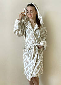 Халат з мікрофібри Велсофт, розмір М 46-48 / довжина 100 см.