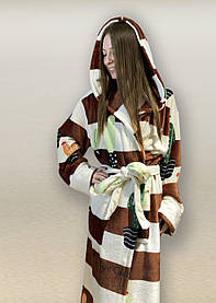 Халат з мікрофібри Велсофт, розмір М 46-48 / довжина 100 см.