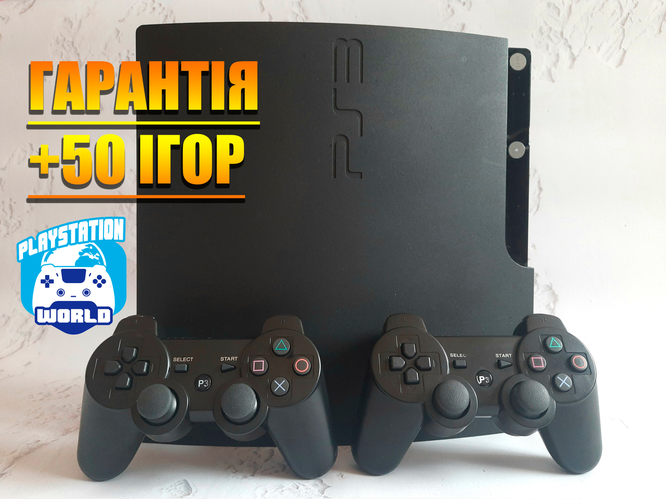Купити Playstation 3 Slim 500 GB (Sony PS3) Ігри ps3, 2 джойстики, ціна ...