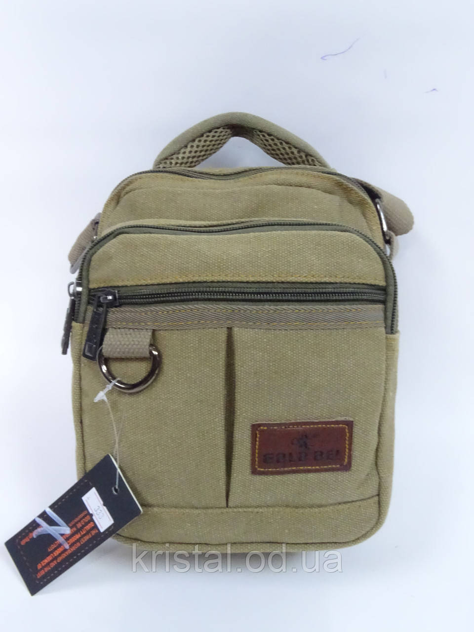 Чоловіча текстильна сумка на плече гуртом 16*20 см. серії "Goldbe" No17814, фото 1