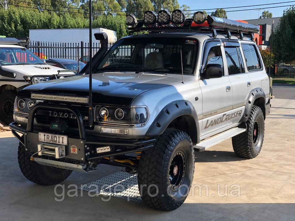 Пластикові розширювачі арок для позашляховика Toyota Land Cruiser 80 (Фендера/ABS-пластик)