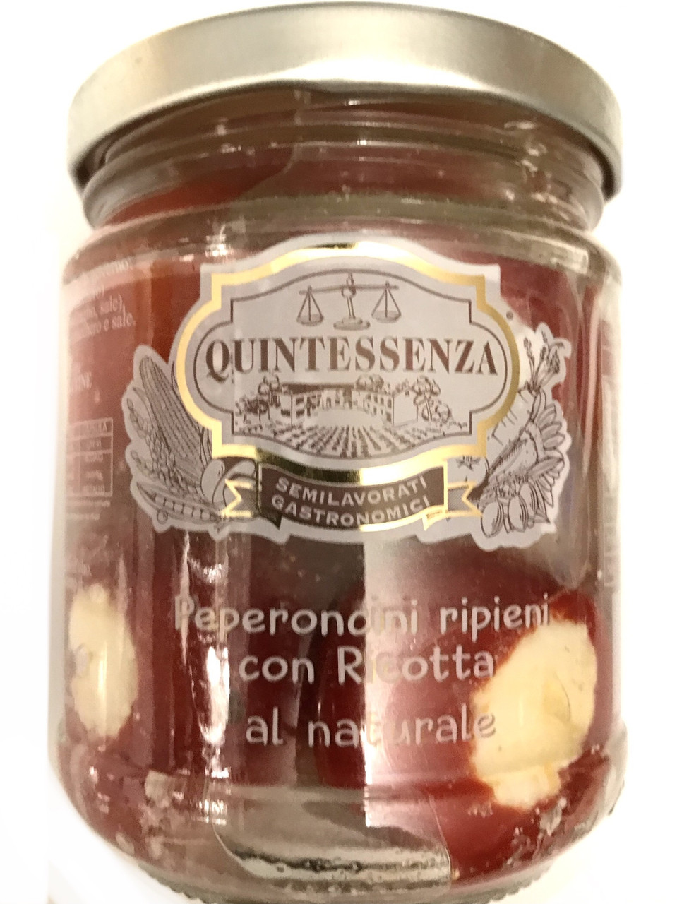 Фаршований перчик QINTESSENZA з рикоттою в розсолі 180 г