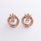 Золоті сережки "Кільця" с03181, фото 3