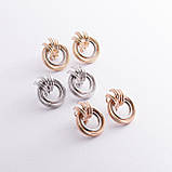 Золоті сережки "Кільця" с03181, фото 5