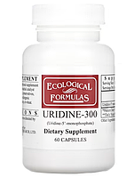 Ecological Formulas, Uridine-300, уридин, 60 капсул