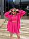 Костюм жіночий літній трійка спідниця-шорти сорочка та топ у яскравих літніх кольорах 42-46, фото 8