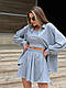 Костюм жіночий літній трійка спідниця-шорти сорочка та топ у яскравих літніх кольорах 42-46, фото 9