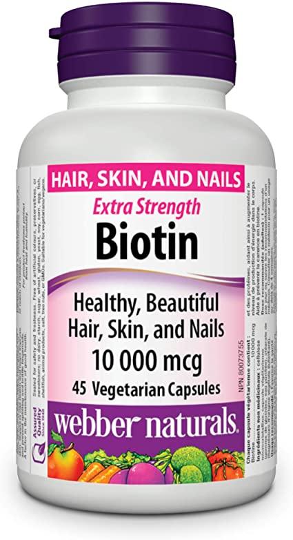 Біотин Webber Naturals Biotin 10000mcg 45 caps