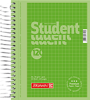 Блокнот Brunnen колледж-блок А6 на спирали в клетку 120 листов 90 г/м2 Colour Code обложка Зеленая (106724252)