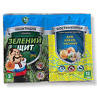Зелений щит для цибулі, часнику (3 мл + 12 мл) Біостимулятор + Інсектицид