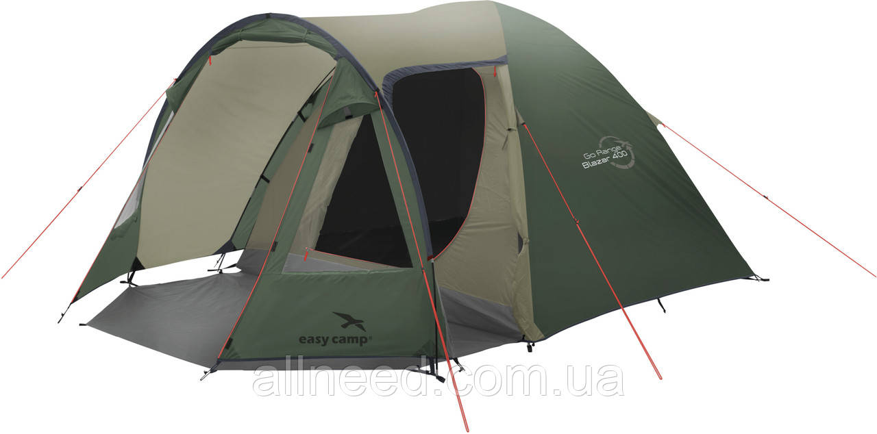 Намет чотиримісний захисного кольору трисезонний Easy Camp Blazar 400 Rustic Green Данія *